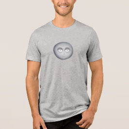 Cartoon-Mond mit grinsendem Glanz Tri-Blend Shirt