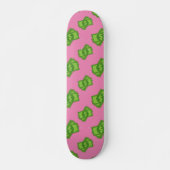 Cartoon Money Dollar Bills Square Muster Skateboard (Vorne)