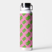 Cartoon Money Dollar Bills Square Muster Trinkflasche (Rückseite)