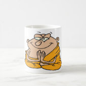 Cartoon Monk Meditation Kaffeetasse (Mittel)