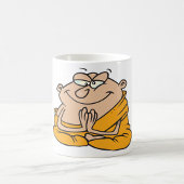 Cartoon Monk Meditation Kaffeetasse