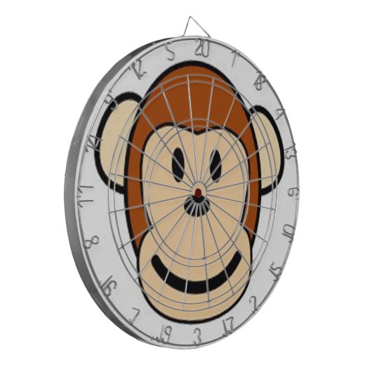 Cartoon Monkey Dart Board Dartscheibe (Vorderseite Links)