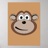Cartoon Monkey Face Poster (Vorne)