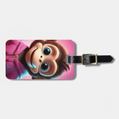 Cartoon Monkey Gepäckmarke Gepäckanhänger (Vorderseite horizontal)