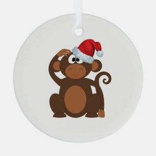 Cartoon Monkey Glass Ornament Aus Glas