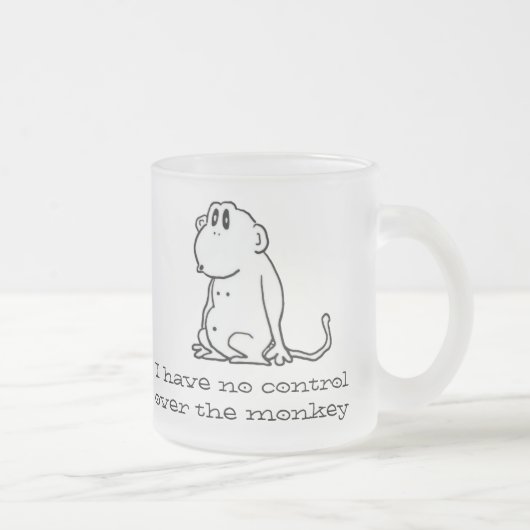 Cartoon Monkey Mattglastasse (Rechts)