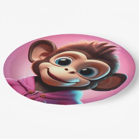 Cartoon Monkey Paper Teller (Schrägansicht)