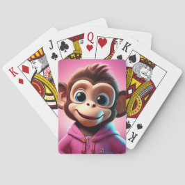 Cartoon Monkey Playing Cards Spielkarten