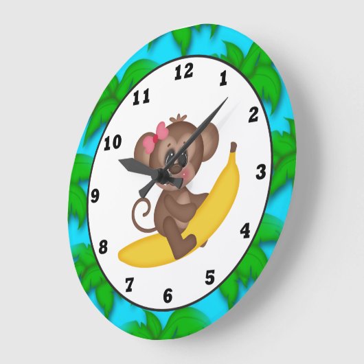 Cartoon Monkey-Uhr Große Wanduhr (Winkel)