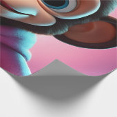 Cartoon Monkey Wrapping Paper Geschenkpapier (Ecke)