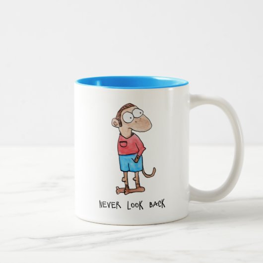 Cartoon Monkey Zweifarbige Tasse (Rechts)