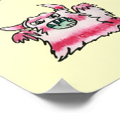 Cartoon MonSTARS Gelbes Personalisiertes Poster (Ecke)