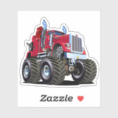 Cartoon-Monster-Abschleppwagen Aufkleber (Blatt)