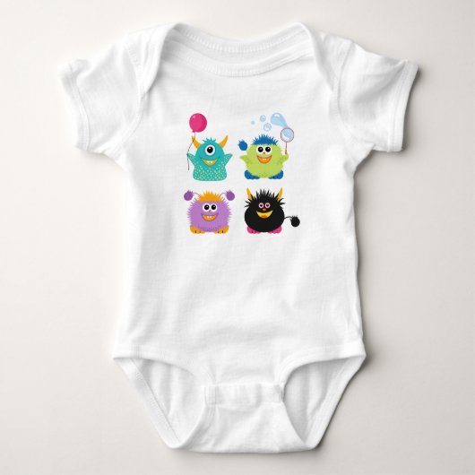 Cartoon-Monster Baby Strampler (Vorderseite)