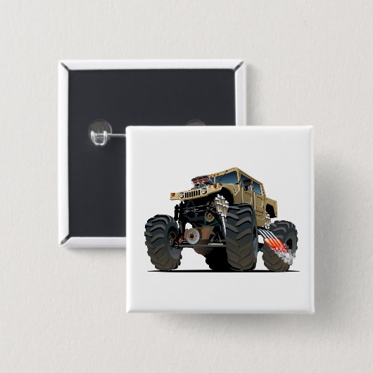 Cartoon-Monster Button (Vorne & Hinten)