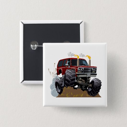 Cartoon-Monster Button (Vorne & Hinten)