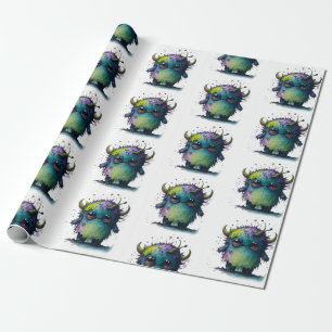 Cartoon Monster Design Geschenkpapier