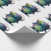 Cartoon Monster Design Geschenkpapier (Ecke)