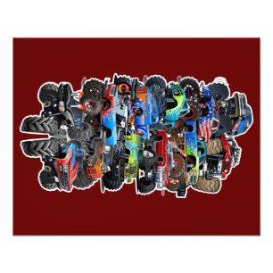 Cartoon-Monster Fotodruck