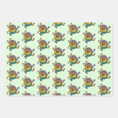 Cartoon Monster Geschenkpapier Set (Vorderseite 2)