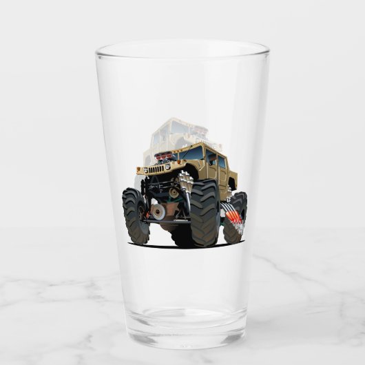 Cartoon-Monster Glas (Vorderseite)