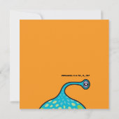 Cartoon Monster Green Alien Kid's Halloween-Party Einladung (Rückseite)