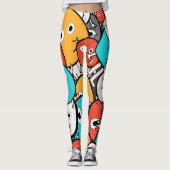 Cartoon-Monster Leggings (Vorderseite)