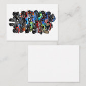 Cartoon-Monster Mitteilungskarte (Vorne/Hinten)