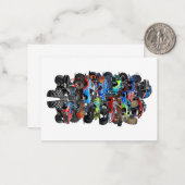 Cartoon-Monster Mitteilungskarte (Vorderseite/Rückseite Beispiel)