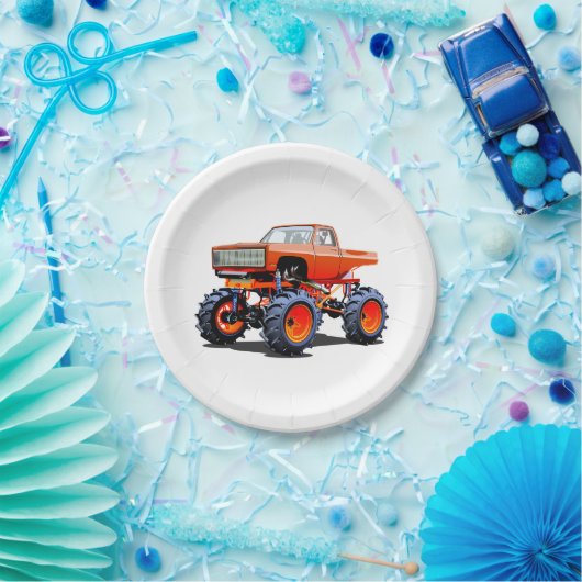 Cartoon-Monster Pappteller (Party)