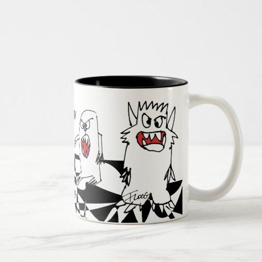 Cartoon-Monster-personalisierte Tasse (Rechts)