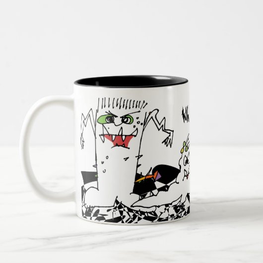 Cartoon-Monster-personalisierte Tasse (Links)