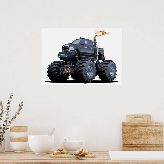 Cartoon-Monster Poster (Küche)