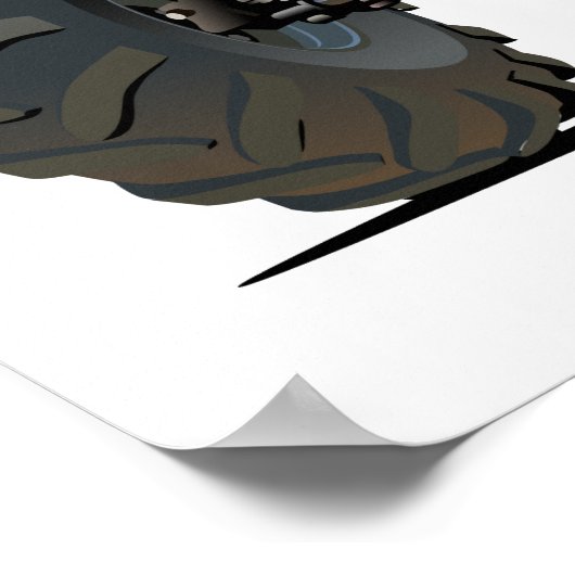 Cartoon-Monster Poster (Ecke)