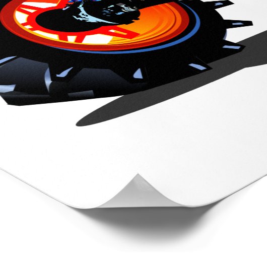 Cartoon-Monster Poster (Ecke)