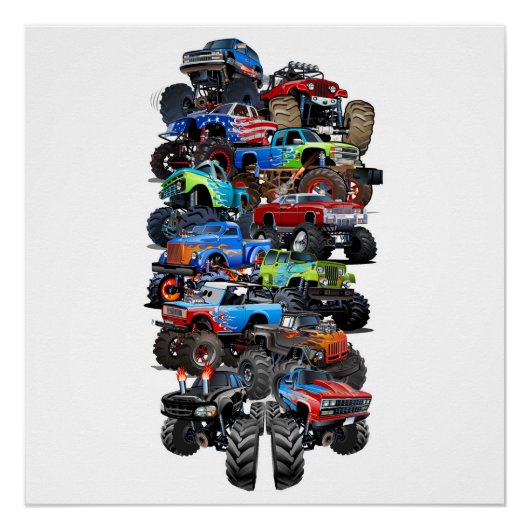 Cartoon-Monster Poster (Vorderseite)