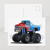 Cartoon-Monster Postkarte (Vorne/Hinten)