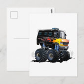 Cartoon-Monster Postkarte (Vorne/Hinten)