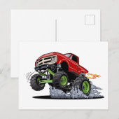 Cartoon-Monster Postkarte (Vorne/Hinten)