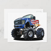 Cartoon-Monster Postkarte (Vorne/Hinten)