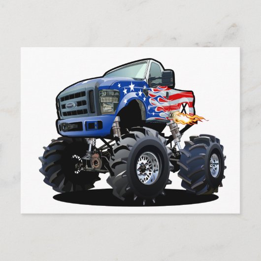 Cartoon-Monster Postkarte (Vorderseite)