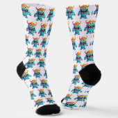 Cartoon Monster Socken (Gewinkelt)