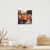 Cartoon Monster Street Gang Poster (Küche)