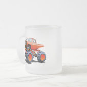 Cartoon monster truck mattglastasse (Vorderseite Links)