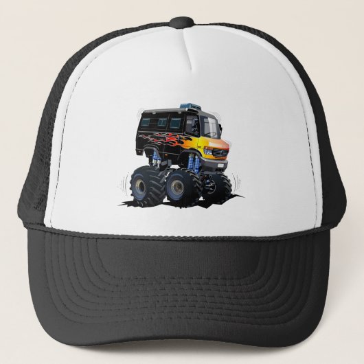 Cartoon-Monster Truckerkappe (Vorderseite)