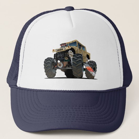Cartoon-Monster Truckerkappe (Vorderseite)
