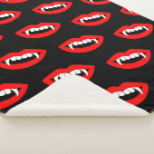 Cartoon Monster Vampir Lippen scharfe Zähne Fangge Sherpadecke (3/4)