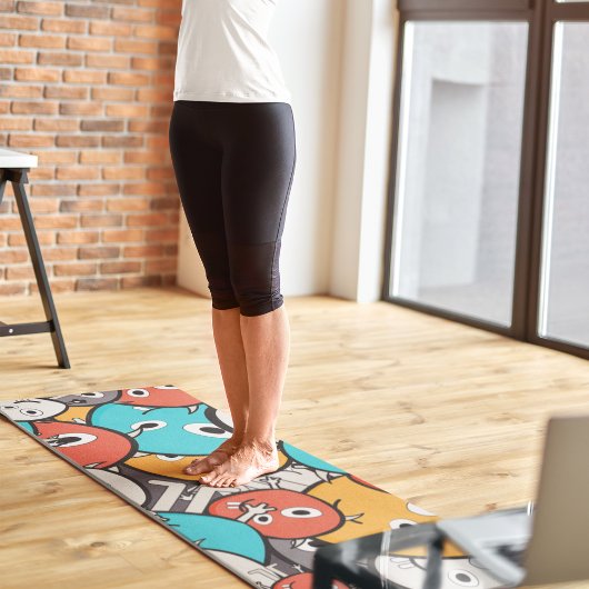 Cartoon-Monster Yogamatte