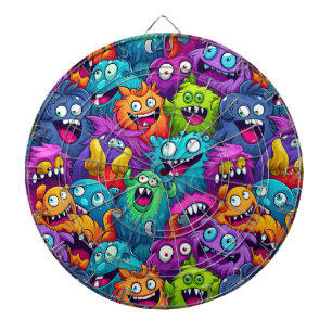 Cartoon Monsters Dartboard Dartscheibe