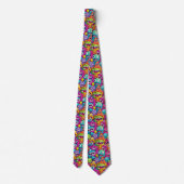 Cartoon Monsters Necktie Krawatte (Rückseite)